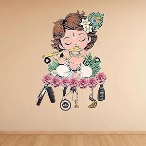 Traditional Wooden Key Holder – Shri Krishna Handcrafted Design