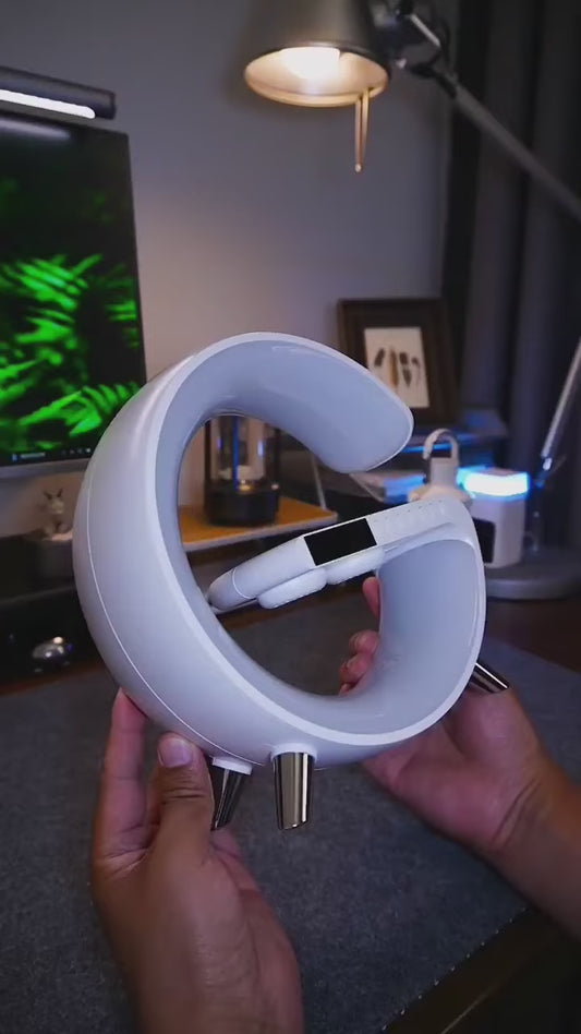 G-Shape LED Wireless Charging Speaker Lamp